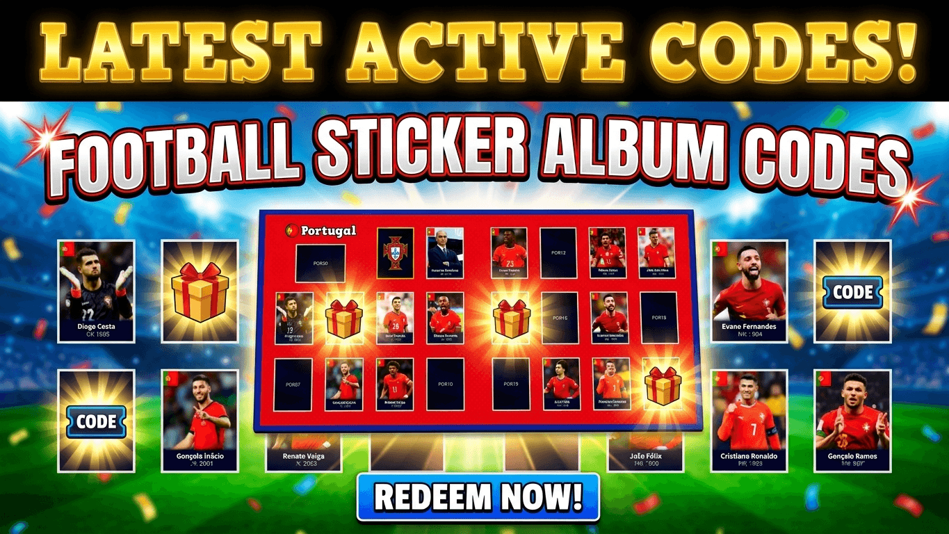 Stg12909 Sticker Code Football Sticker Album Codes (August 2026) - RoCodes